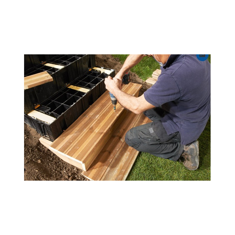 MODULESCA, Kit 3 lambourdes bois prêtes à l'emploi