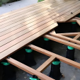 Plot autonivelant EASIO, Terrasse Bois, H 80-130 mm