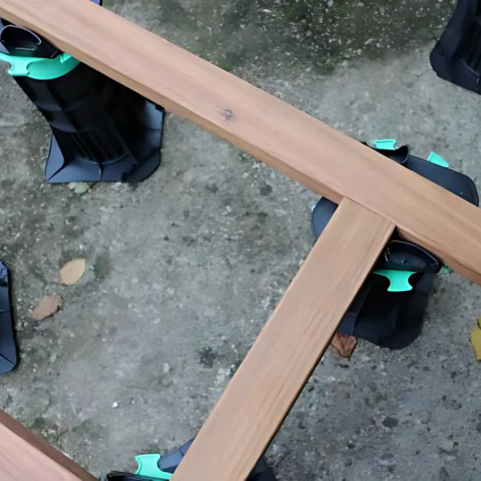 Plot autonivelant EASIO, Terrasse Bois, H 130-230 mm
