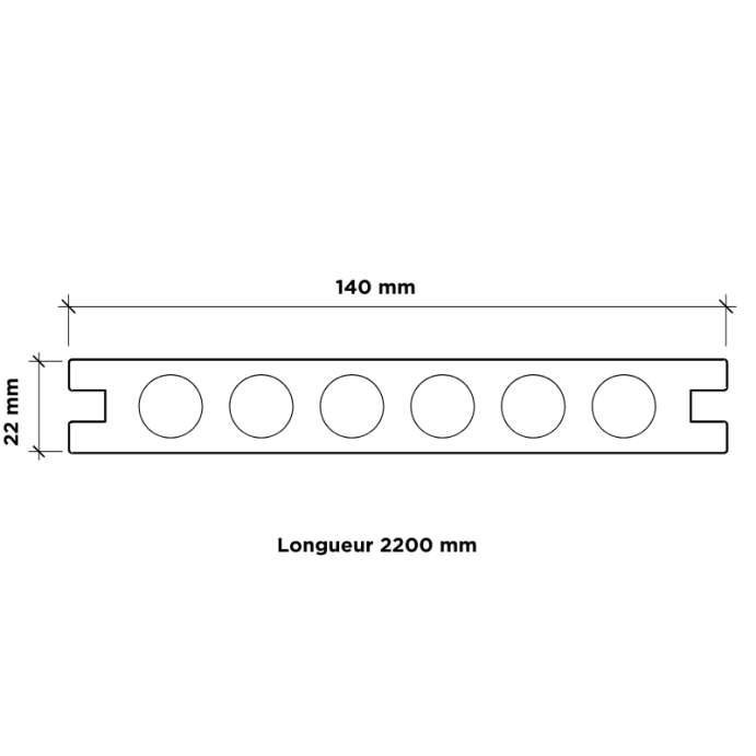 SUPRAFENCE Ipe, Kit avec lames terrasse composite, [L 2.2 x H 2.5 m]