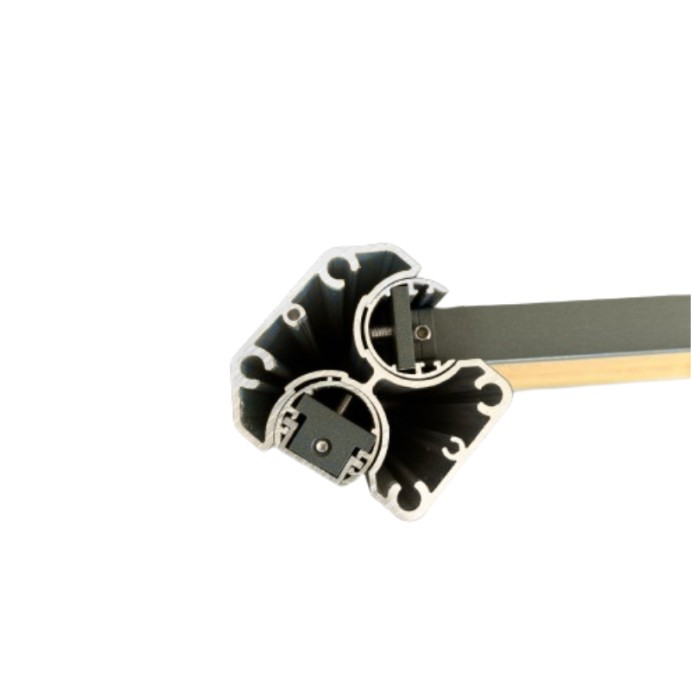 MCFENCE Anthracite, Poteau clôture multiangle à platine [H 0.95m]