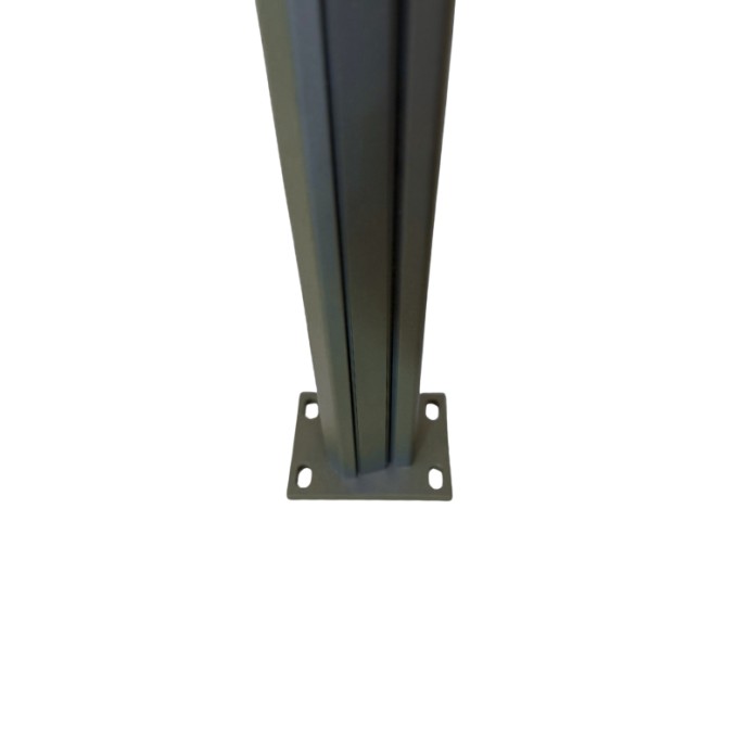 MCFENCE Anthracite, Poteau clôture multiangle à sceller [H 1.85m]