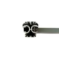 MCFENCE Anthracite, Poteau clôture multiangle à sceller [H 1.85m]