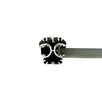 MCFENCE Anthracite, Poteau clôture multiangle à sceller [H 1.85m]