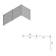 MCFENCE Anthracite, Clôture composite à sceller, [H 0.95 m]