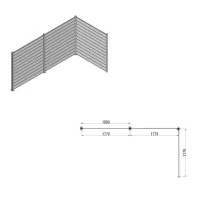 MCFENCE Anthracite, Clôture composite à sceller, [H 1.40 m]