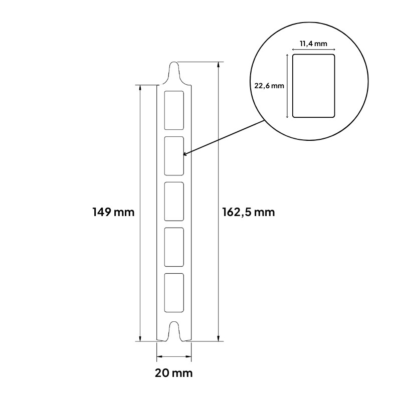 MCFENCE Anthracite, Clôture composite à sceller, [H 0.65 m]