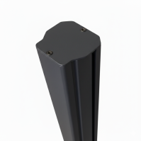 MCFENCE Anthracite, Poteau clôture multiangle à sceller [H 1.85m]
