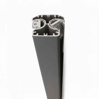 MCFENCE Anthracite, Poteau clôture multiangle à platine [H 0.65m]