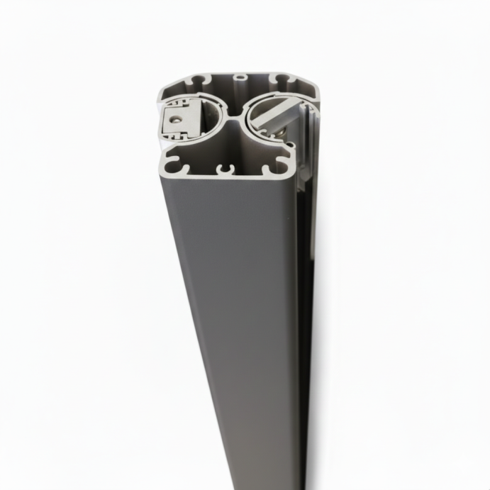 MCFENCE Anthracite, Poteau clôture multiangle à platine [H 0.65m]