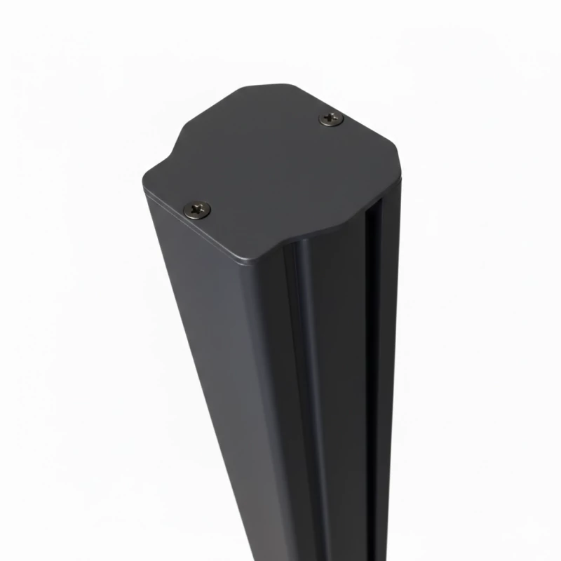 MCFENCE Anthracite, Poteau clôture multiangle [H 1.85m]