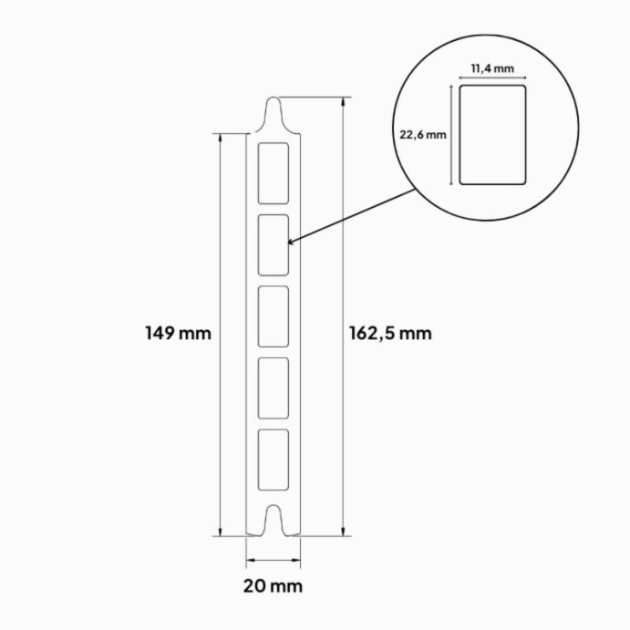 MCFENCE Anthracite, Clôture composite à platine, [H 1.55 m]
