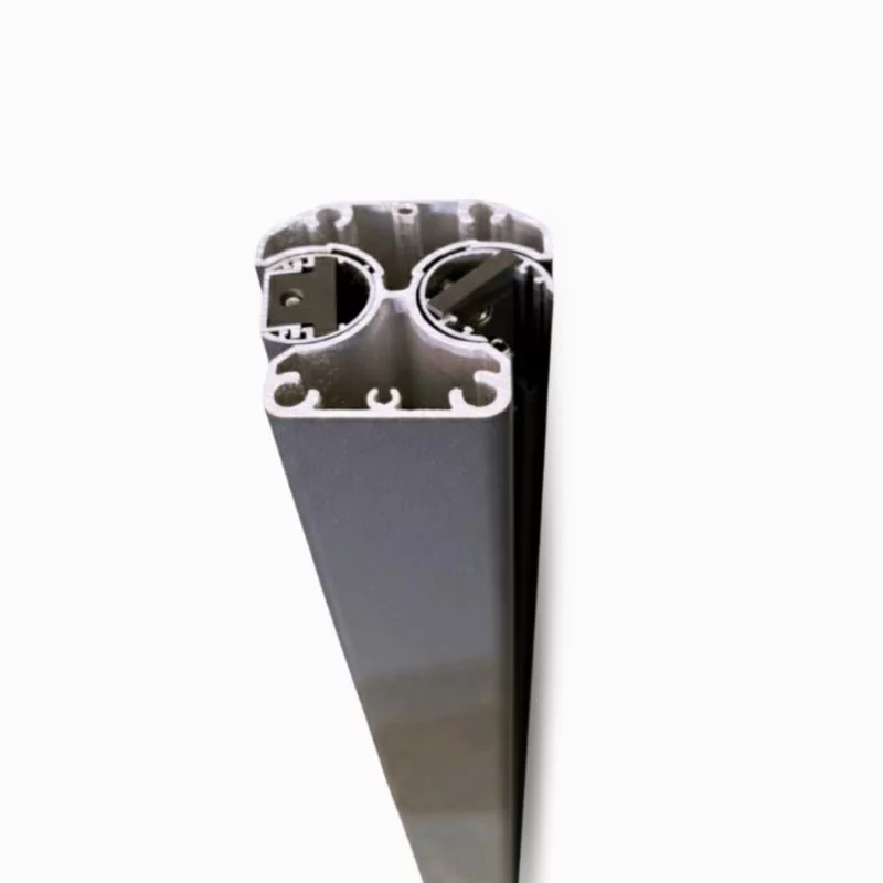 MCFENCE Anthracite, Poteau clôture multiangle à platine [H 1.25m]
