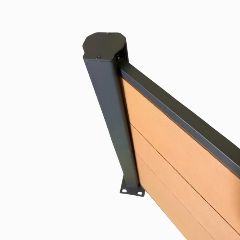 MCFENCE Anthracite, Poteau clôture multiangle à platine [H 1.25m]