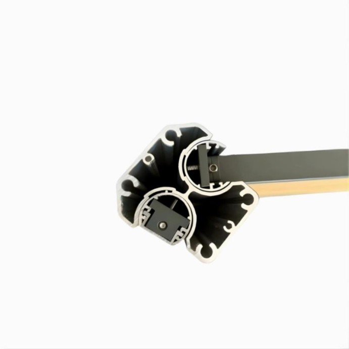 MCFENCE Anthracite, Poteau clôture multiangle à platine [H 1.25m]