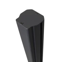 MCFENCE Anthracite, Poteau clôture multiangle à platine [H 1.55m]