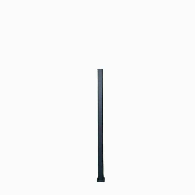 MCFENCE Anthracite, Poteau clôture multiangle à platine [H 1.55m]