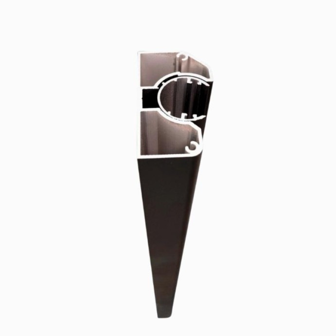 MCFENCE Anthracite, Poteau mural multiangle, [H 1.25m]