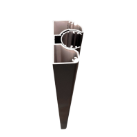 MCFENCE Anthracite, Poteau mural multiangle, [H 1.40m]