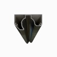 MCFENCE Anthracite, Poteau mural multiangle, [H 1.40m]
