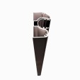 MCFENCE Anthracite, Poteau mural multiangle, [H 0.65m]