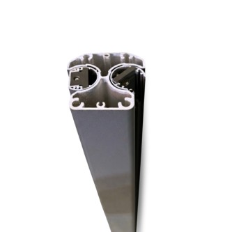 MCFENCE Anthracite, Poteau clôture multiangle [H 1.25m]