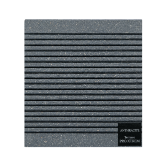 PRO XTREM Anthracite, Échantillon lame terrasse composite alvéolaire