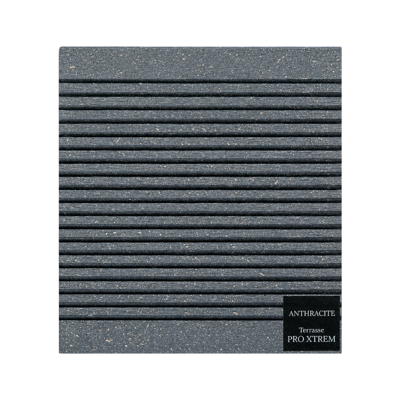 PRO XTREM Anthracite, Échantillon lame terrasse composite alvéolaire