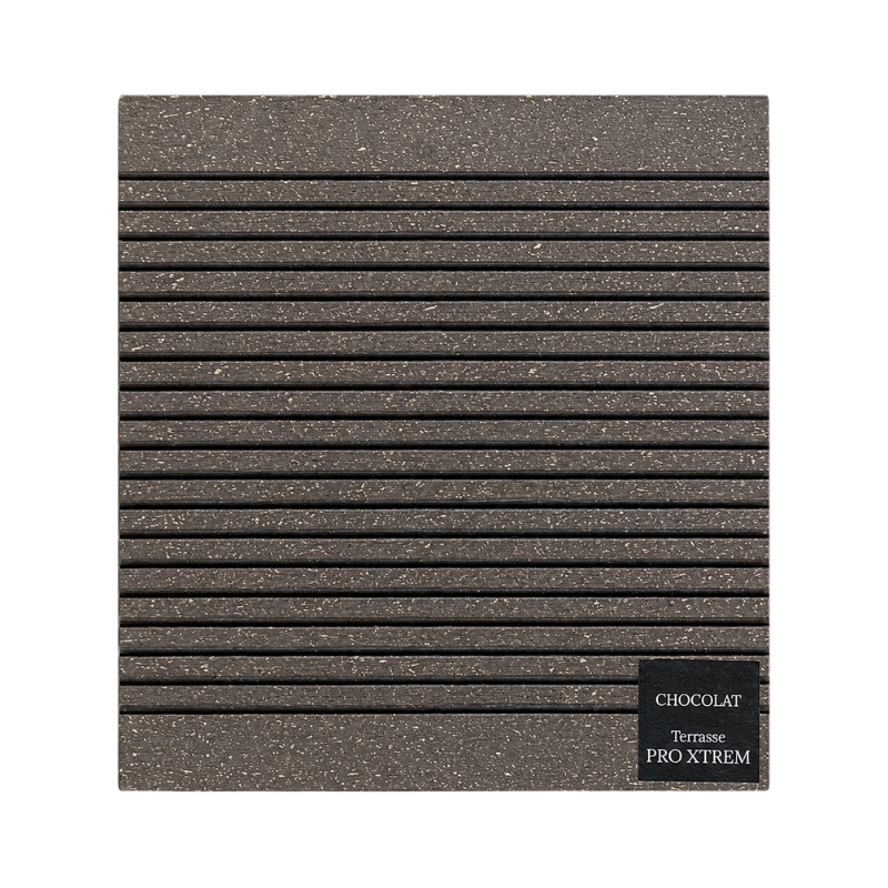 PRO XTREM Chocolat, Échantillon lame terrasse composite alvéolaire