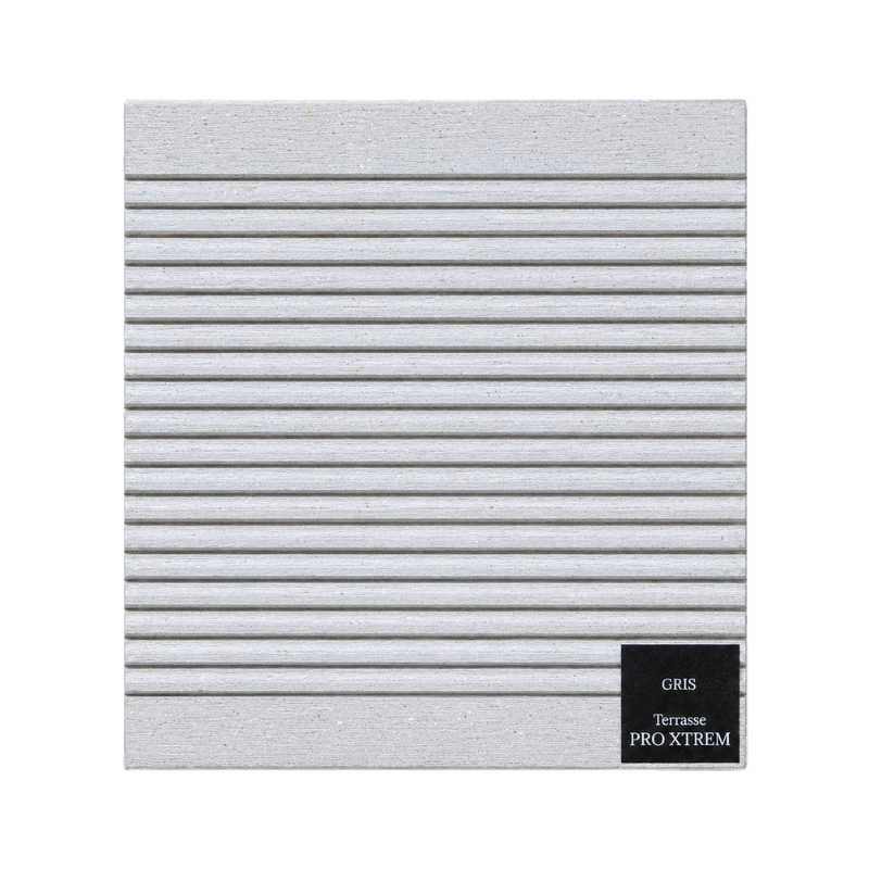 PRO XTREM Gris Clair, Échantillon lame terrasse composite alvéolaire