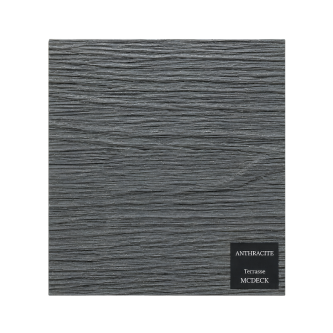 MCDECK Anthracite, Échantillon lame terrasse composite semi-pleine