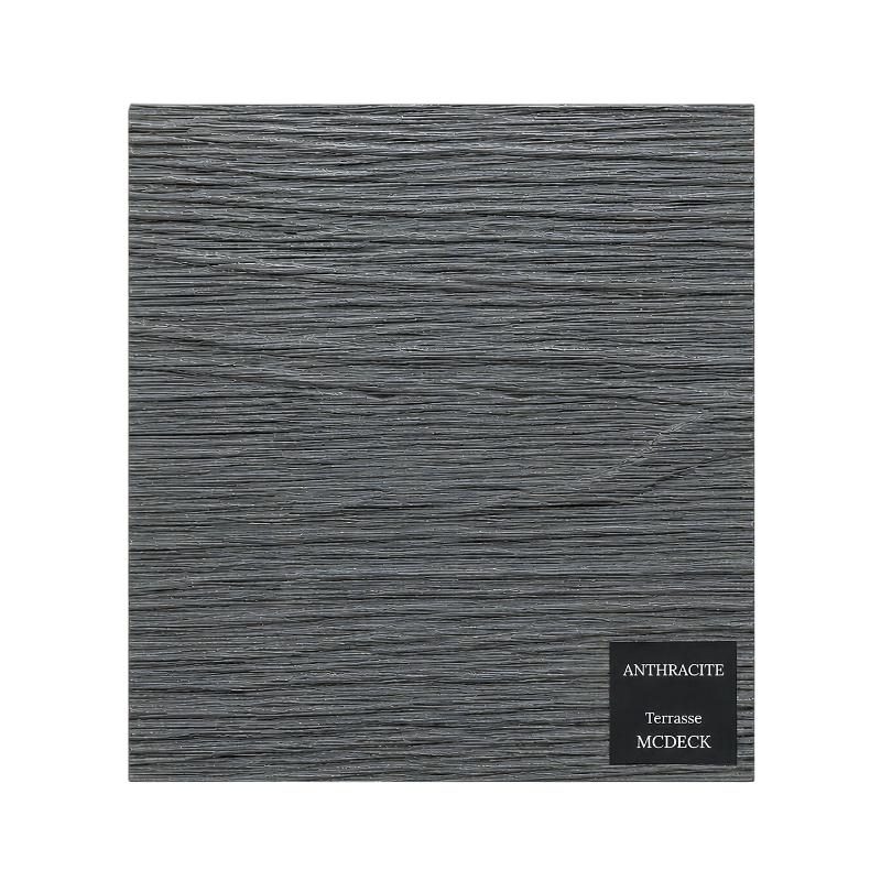 MCDECK Anthracite, Échantillon lame terrasse composite semi-pleine