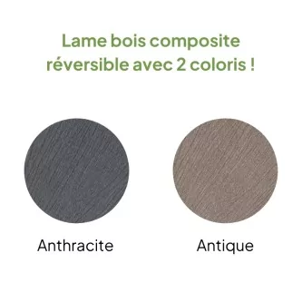 MCDECK Anthracite, Lame composite semi-pleine
