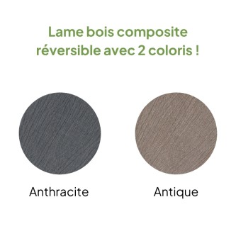 MCDECK Anthracite, Lame composite semi-pleine