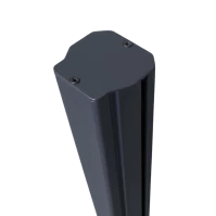 MCFENCE Anthracite, Poteau clôture multiangle à sceller [H 1.85m]