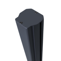 MCFENCE Anthracite, Poteau clôture multiangle à sceller [H 1.85m]