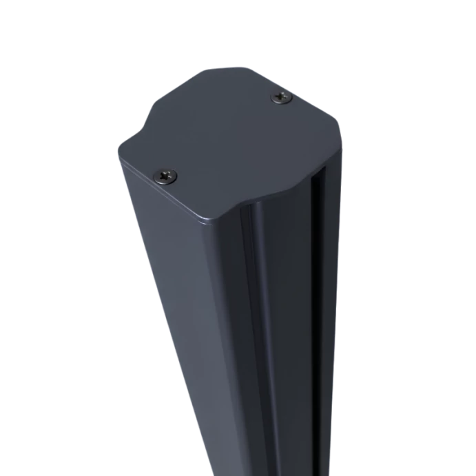 MCFENCE Anthracite, Poteau clôture multiangle à sceller [H 1.85m]