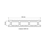 Section de lame composite PRO XTREM montrant sa grande résitance avec son épaisseur de 26 mm