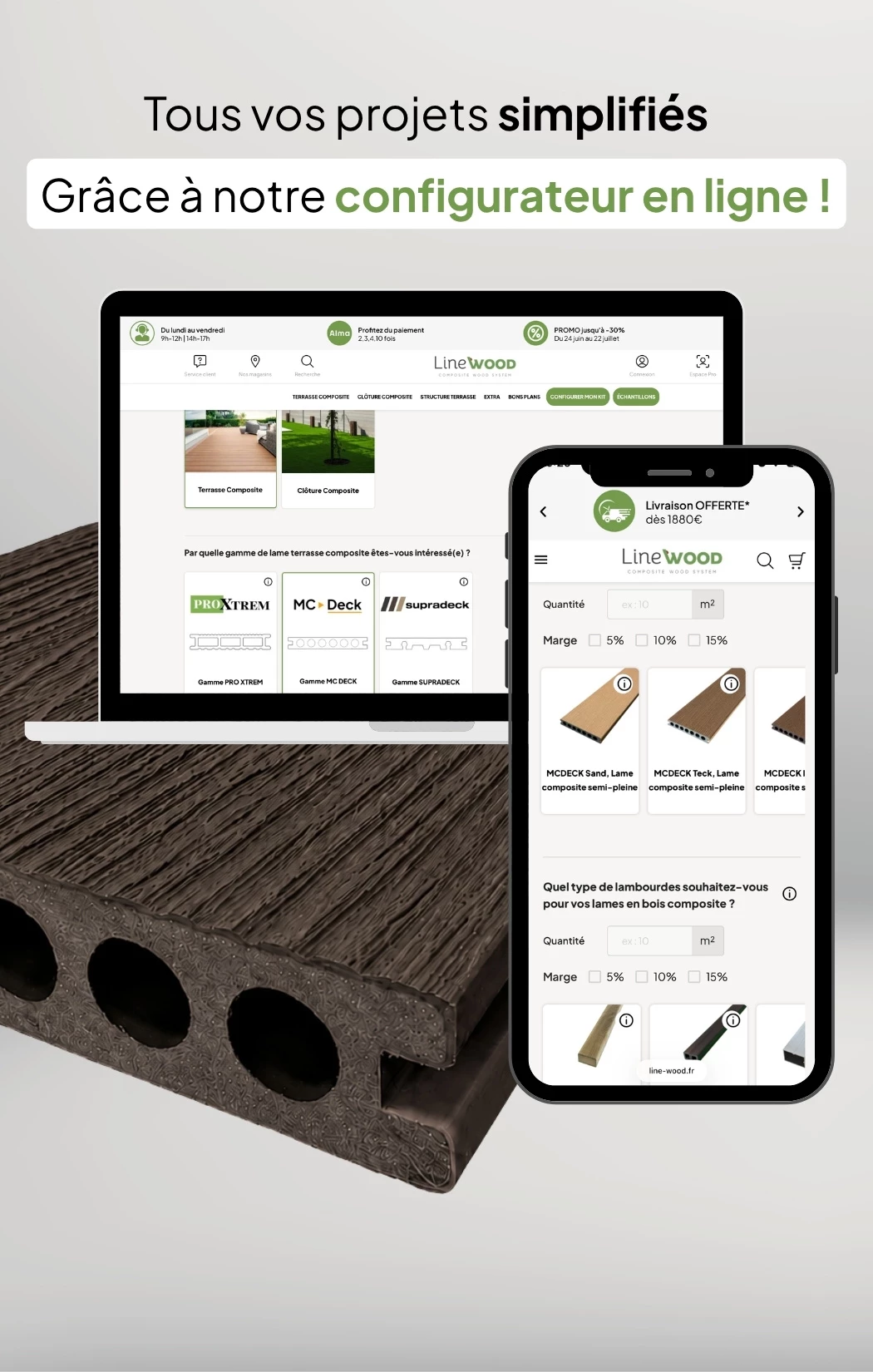 Configurateur terrasse LINEWOOD