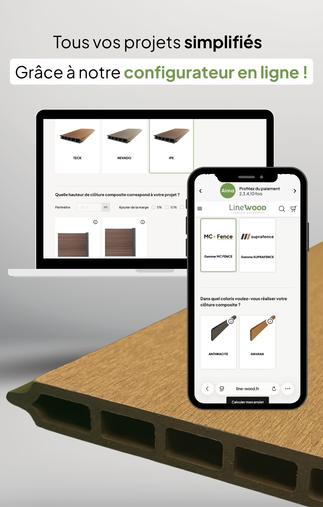 Configurateur clôture LINEWOOD